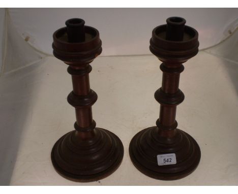 2 VINTAGE CANDLESTICKS, 33 CM TALL  