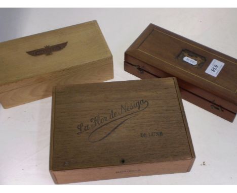 VINTAGE BOXED TEMPERATURE SET PLUS TWO WOODEN BOXES