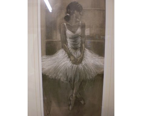 FRAMED PRINT OF BALLERINA (90 X 50 CM ) 