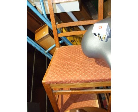 4 OAK LADDER BACK CHAIRS