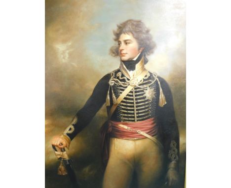 After William Beechey. The Prince of Wales (later George IV), oleograph, 122cm x 92cm.