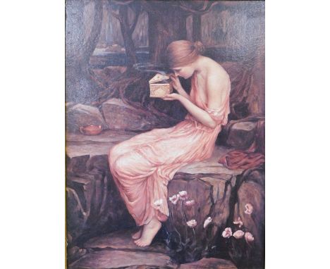 After Waterhouse. Psyche Opening the Golden Box, print, 47cm x 33cm.
