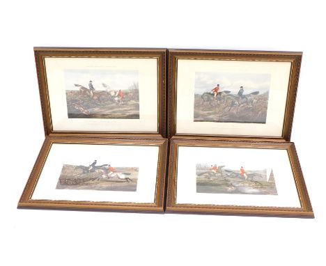 After Alken. Fore's hunting sketches, The Right and Wrong Sort, etc., 29cm x 43cm, prints. (4)