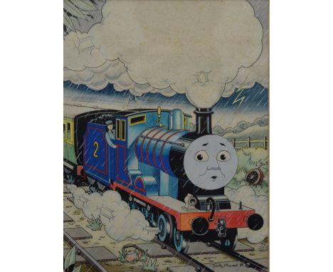 TIMOTHY MARWOOD, two original illustrations from Thomas the Tank Engine and Friends, each framed and glazed. The coloured exa