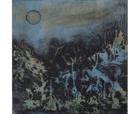 JENNIFER DICKSON, Moon Forest, limited edition print, numbered 11/25, signed and dated 61, framed and glazed. 42 x 43 cm.
