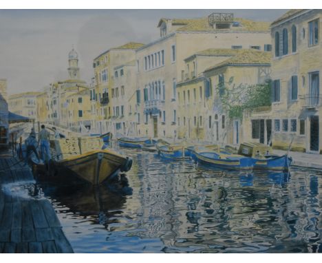 MICHAEL WOODS, Venice, limited edition print, numbered 249/350, framed and glazed. 53 x 40.5 cm.