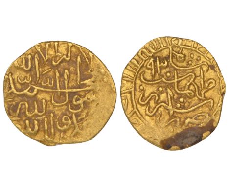 Safavid, Tahmasp I (930-984h), quarter-ashrafi or sixth-mithqal, Shiraz 930h, 0.78g (Album A2596 R), some staining otherwise 