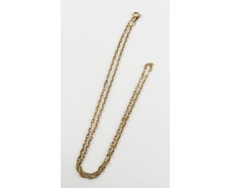 A 9ct gold rope chain, 41cm long, 2.57g gross