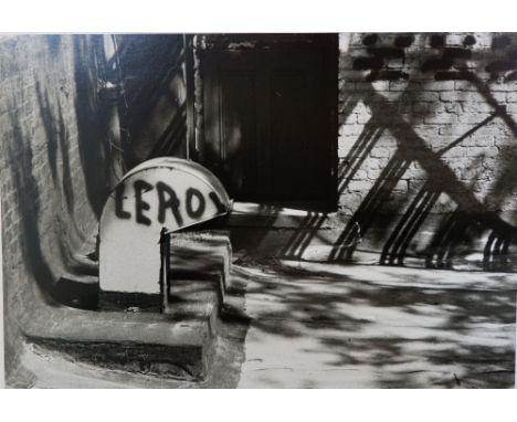 Andre Kertesz - black and white photograph, New York street art, dated in pencil - May 7 1973, number 30 25 x 17cm