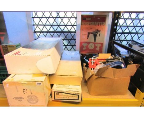 A boxed Sears Craftsman router crafter, further boxed Sears Craftsmen drawer and door panel decorator kit, a Inca Jug Ultra 1