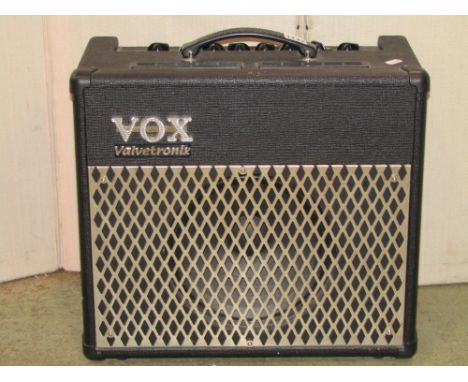 A Vox Valvetronix Amplifier model AD30VT, together with two Parabeam 300 stage lights, a pair of vintage Warfedale Linton 2 h