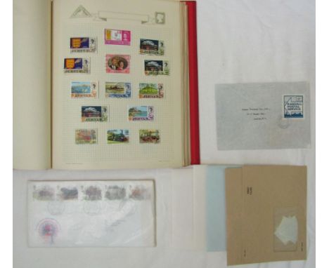 An album containing a quantity of British and Commonwealth stamps dating from early 20th century onwards, four envelopes cont