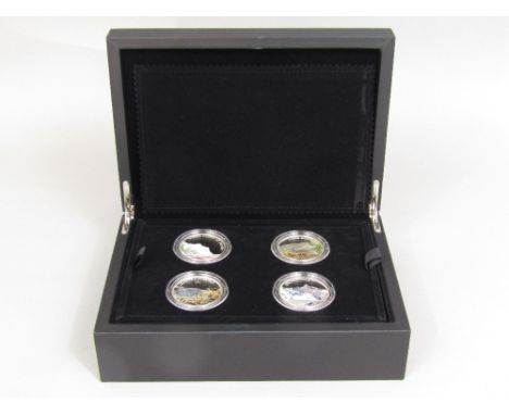 2016 A Portrait of Britain 'Treasure for life', silver set, comprising 4 £5 coins, box and paperwork