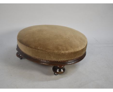 A Late Victorian/Edwardian Circular Foot Stool, 58cms Diameter 