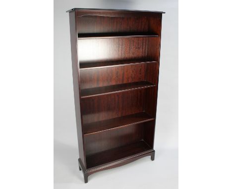 A Modern Stag Mahogany Four Shelf Open Bookcase, 84cms Wide 