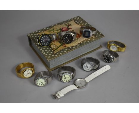 A Collection of Various Wrist Watches to Include Quartz Crosshatch, Casio Quartz Chronograph 100M, Loris etc (Most not Runnin