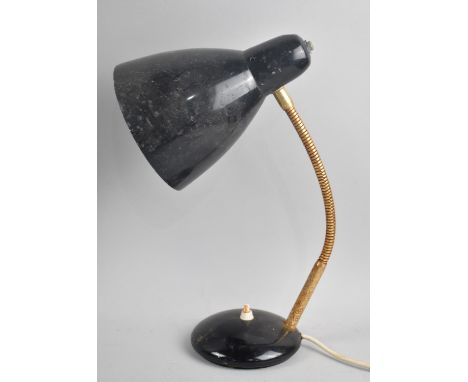 A Vintage Adjustable Desk Top Reading Lamp, Condition Issues 