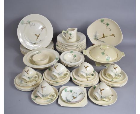 A Large Collection of Royal Doulton The Coppice (D5803) Pattern Service to comprise Six Large plates, Four Shallow Bowls, Ten