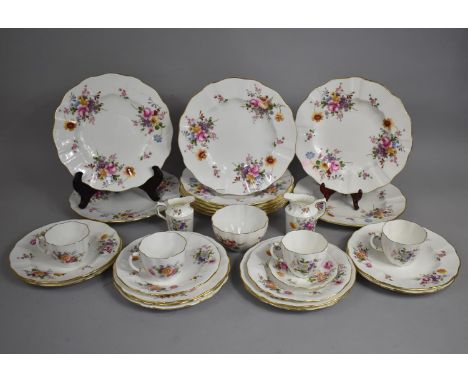 A Collection of Royal Crown Derby 'Derby Posies' China to comprise Ten Large Pates, Nine Medium Plates, Two Small Plates, Fou