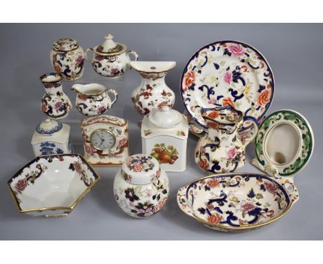 A Collection of Various Masons China to comprise Mandalay Jug, Dish, Plate and Golden Willow Tea Caddy, ect. 