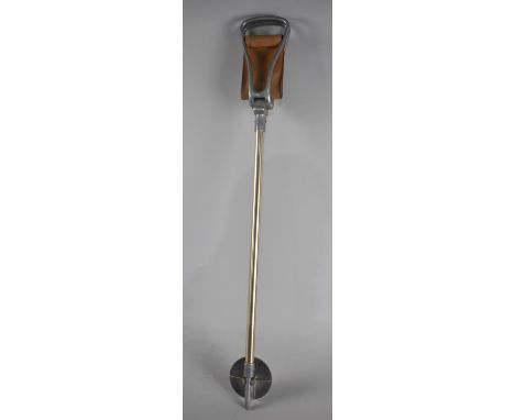 A Vintage Leather Seated Featherwate Shooting Stick by Bisley 