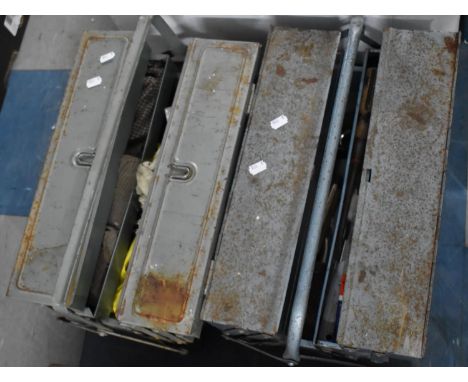 Two Cantilevered Tool Boxes with Contents 