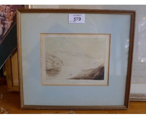 A 19th Century watercolour and pencil sketch titled 'The Avon from St Vincent's rocks Clifton' initialled A.R. dated 1848. 13
