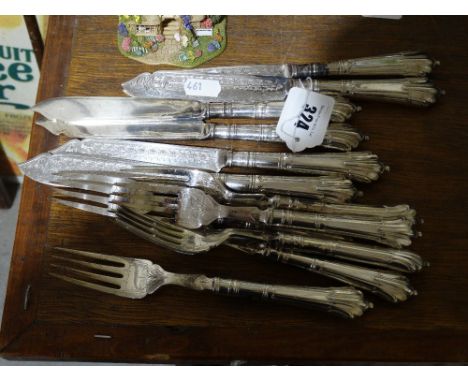     A Twelve Piece Victorian Fish Knife &amp; Fork Set                                  