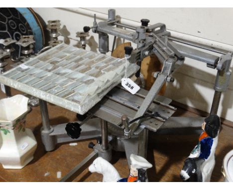     A Gravograph Jewellers Pantograph Engraving Machine Including Brass Fonts       