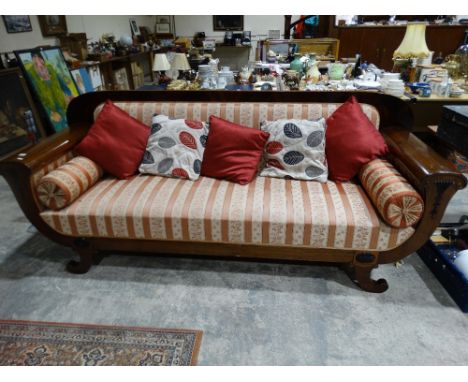     An Antique Biedermeier Sofa, Approx 90" Across                                  