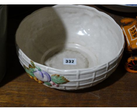     A Newport Pottery Clarice Cliff Moulded Circular Fruit Bowl                     