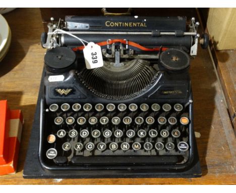     A German Pre-War Continental Portable Typewriter                                