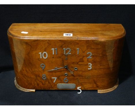     A 1930s Veneered Mantel Clock                                                   