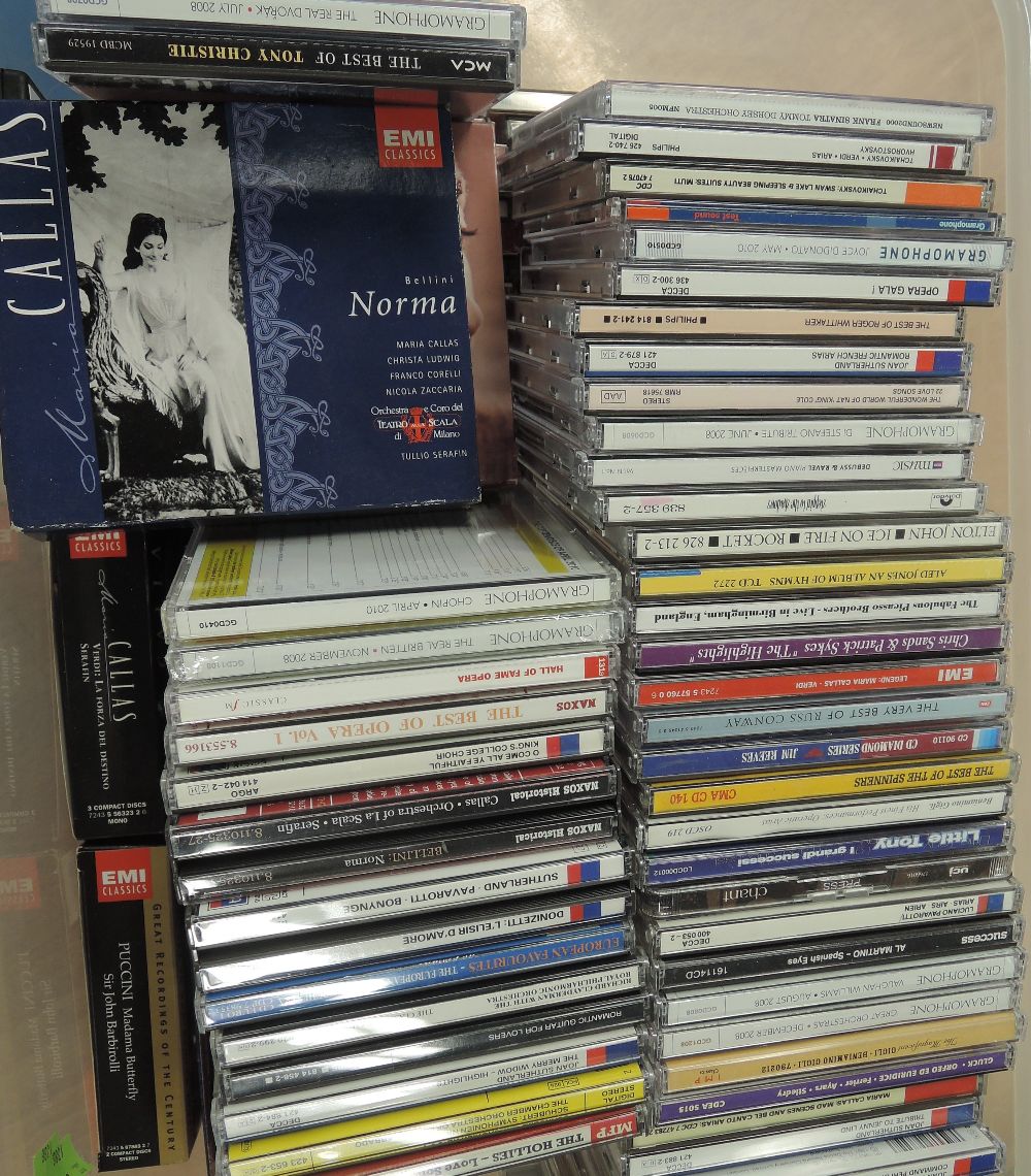 A large box of classical music compact discs