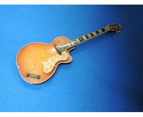 A 1958/1959 Hofner Club 40 arch top electric guitar , having ebonised neck (af - clearance find)Hoffner club 40 or 60