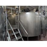 18,000L Curd Tank, Approx 125"W x 185"L x 125"H, Jacketed | Rig Fee $2300