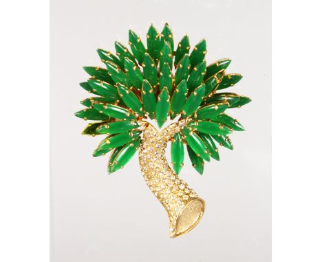 A CHRISTIAN DIOR STYLE BROOCH.