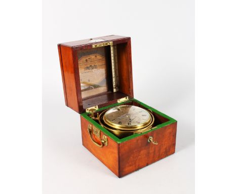 A SUPERB 19th CENTURY MARINE CHRONOMETER BY DENT, LONDON, CHRONOMETER MAKER TO THE QUEEN,  No. 2044, CIRCA 1848. Fifty six ho
