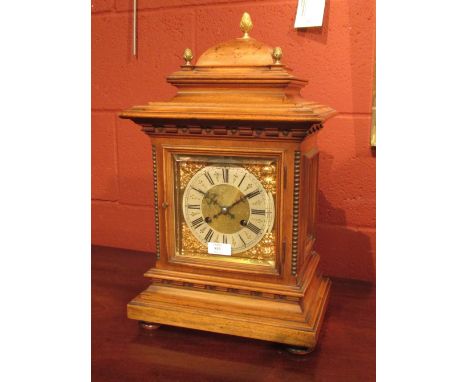 A 19th century walnut cased mantle clock  