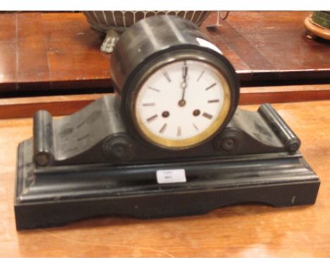 A Victorian ebonised mantle clock  