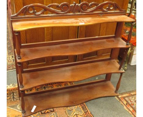 A Victorian mahogany wall shelf  