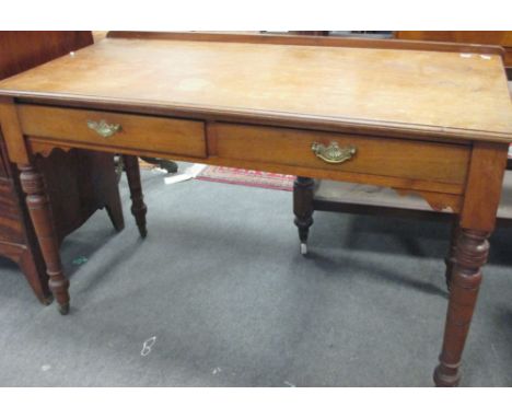 A late Victorian walnut side table, 77 x 122 x 59cm  