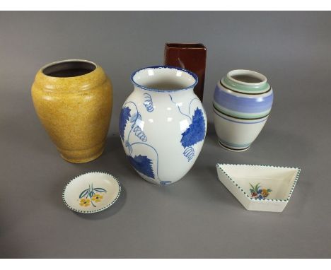 A collection of twentieth century Poole Pottery, including vases and other decorative wares, various sizes, includes items fr