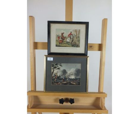 A collection of 20th century prints of napoleonic battle scenes and fox hunting prints