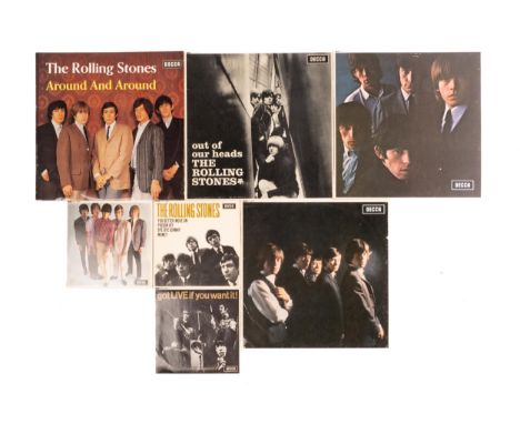 The Rolling Stones: Four early issue vinyl albums, comprising 'Around and Around' (Decca, 158.012 Standard), 'Out of Our Head