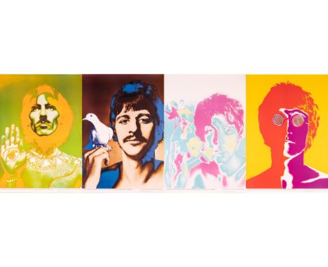 The Beatles: A set of four Richard Avedon psychedelic posters from a Dutch limited first edition printing for Varagids, from 