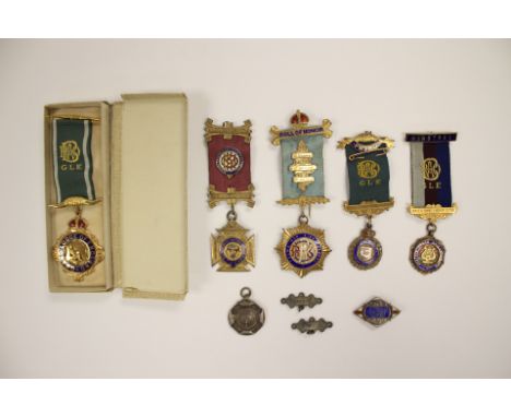 Five RAOB Medals. Each is hallmarked Silver with coloured enamel details.