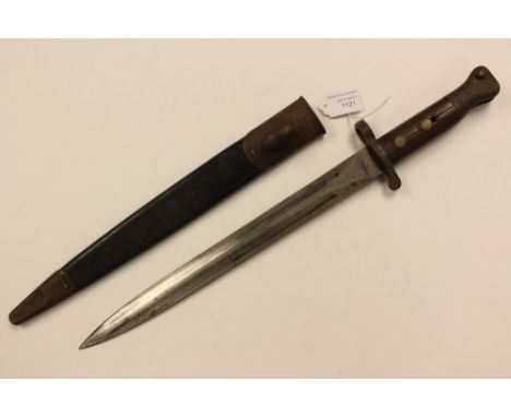 British Boer War era Lee Metford Bayonet. 30cm blade marked "Crown VR" and "II 97" along with Enfield inspection stamps. Pomm