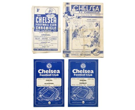 Miscellaneous Programmes: A collection of four Chelsea programmes to comprise: Chelsea v. Brentford, 12th December 1936, Divi