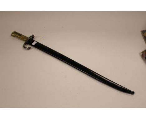 French 1866 pattern Chassepot Yataghan bayonet with 57cm blade. Complete with scabbard.